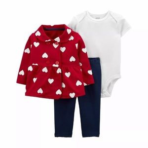 NWT - Carter’s Baby Girl Heart Outfit | Valentine’s